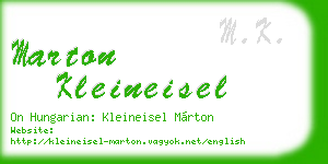 marton kleineisel business card